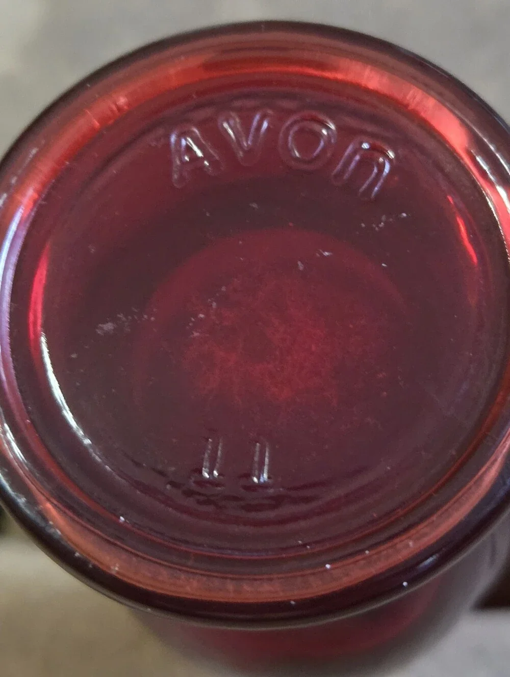 Vintage Avon Ruby Red Glass Bud Vase 7.5